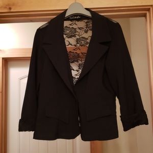 Black lace back blazer